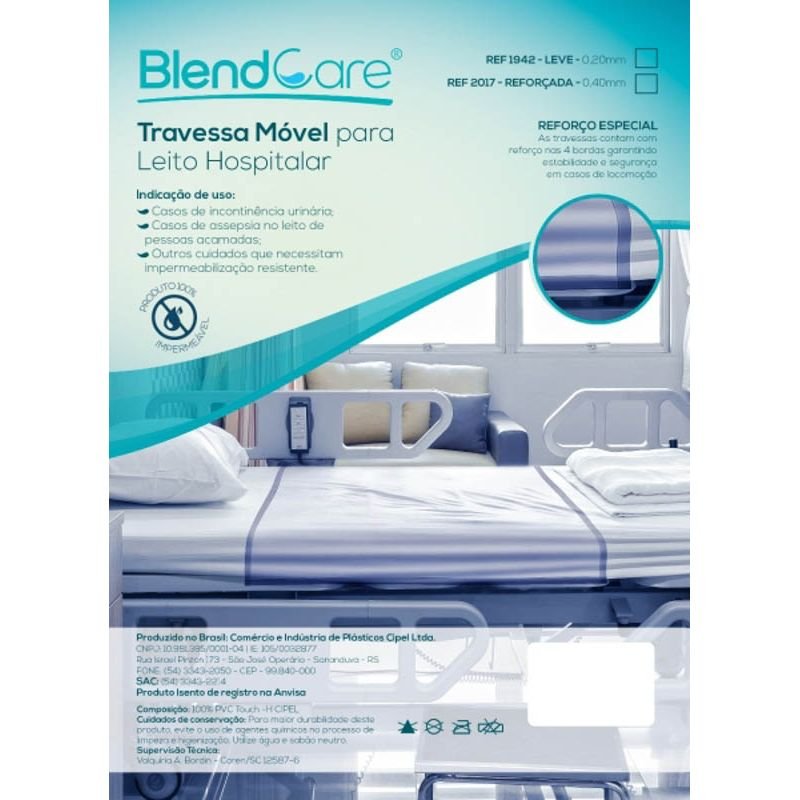 TRAVESSA MÓVEL HOSPITALAR REFORÇADA 